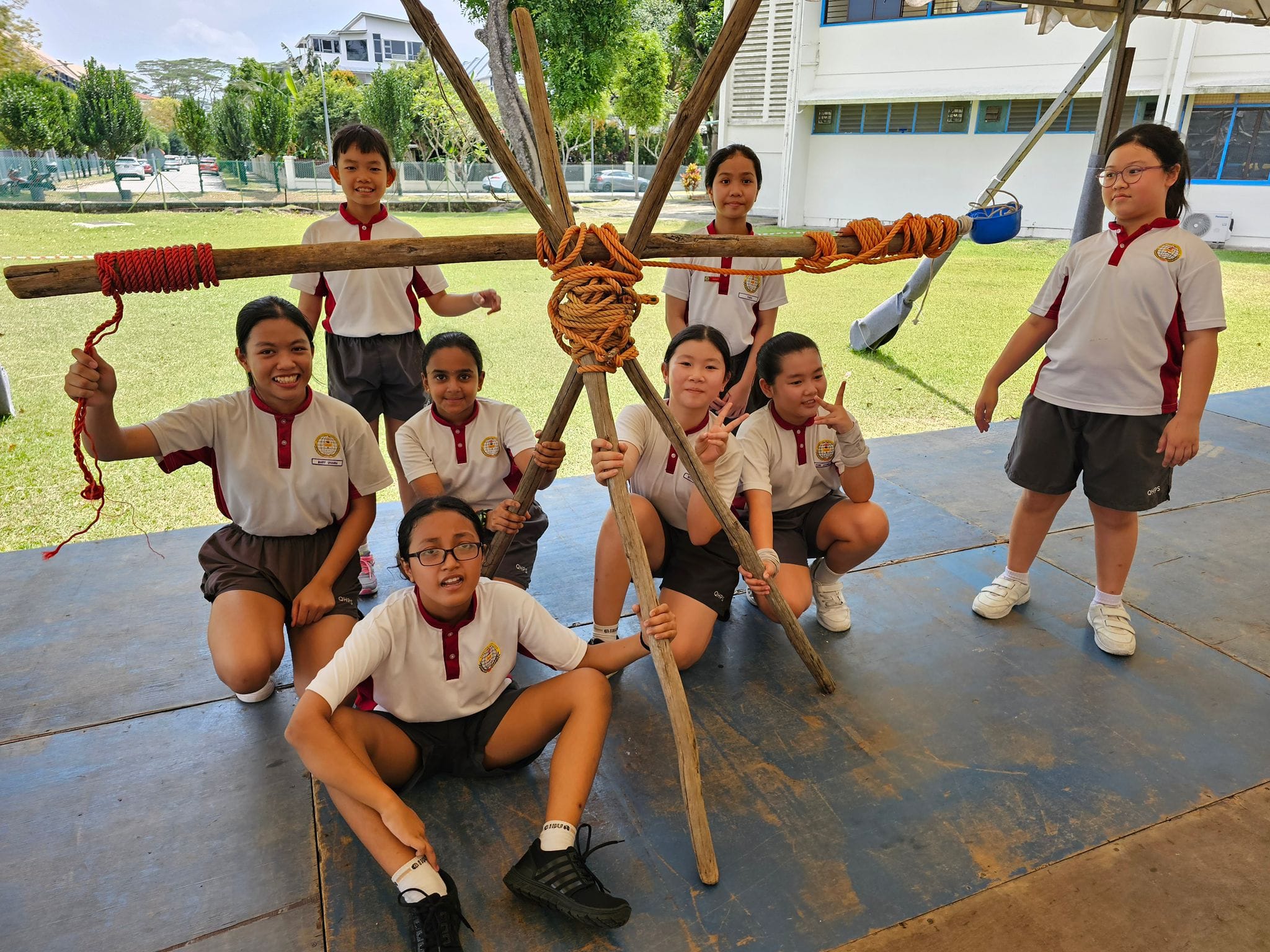 P5 student having their activity camp 